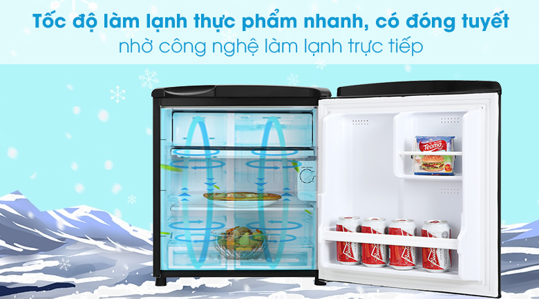 Tủ lạnh Aqua 50 lít AQR-D59FA(BS) Tủ lạnh Aqua 50 lít AQR-D59FA(BS)