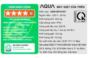 May Giat Aqua 10 Kg Aqw Dr101gt Bk