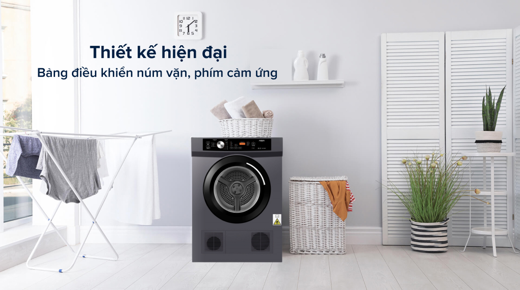 Máy sấy thông hơi Aqua 8 kg AQH-V800H SS
