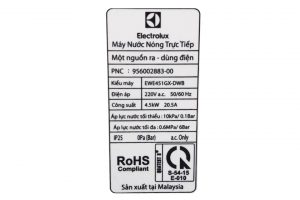 May Nuoc Nong Truc Tiep Electrolux 4500w Ewe451gx Dwb