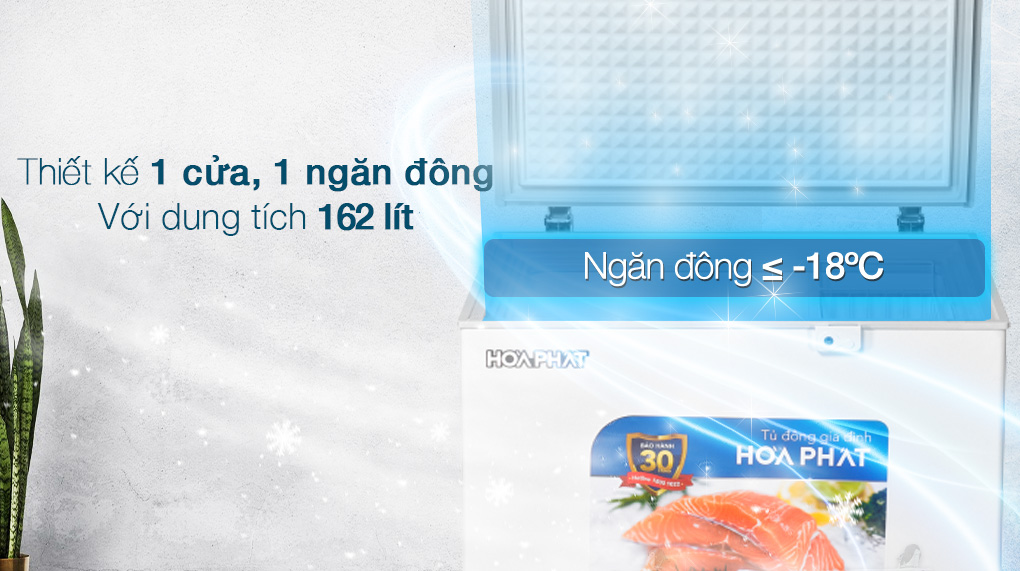 Tủ đông Hòa Phát 162 Lít HPF AD6162 Tủ đông Hòa Phát 162 Lít HPF AD6162