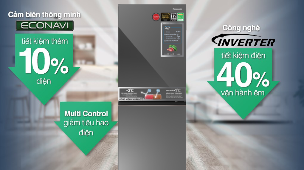 Tủ Lạnh Panasonic Inverter 255 lít NR-BV281BGMV