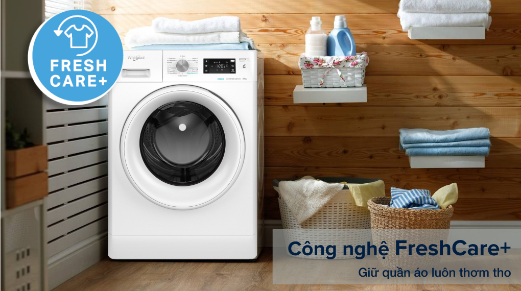 Máy giặt Whirlpool Inverter 8 Kg FFB8458WV EU Máy giặt Whirlpool Inverter 8 Kg FFB8458WV EU