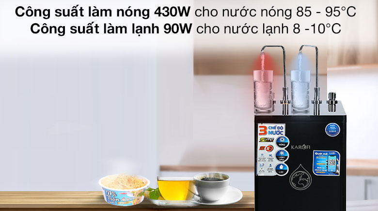 Máy lọc nước RO nóng nguội lạnh Karofi KAD-D66 11 lõi