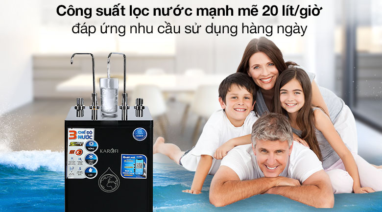 Máy lọc nước RO nóng nguội lạnh Karofi KAD-D66 11 lõi