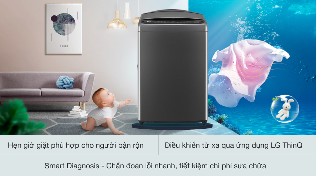Máy giặt LG Inverter 19 kg TV2519DV7B Máy giặt LG Inverter 19 kg TV2519DV7B