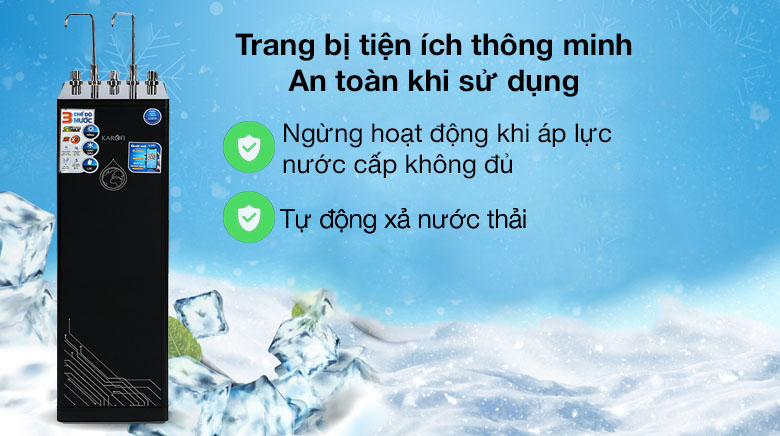 Máy lọc nước RO nóng nguội lạnh Karofi KAD-D66 11 lõi