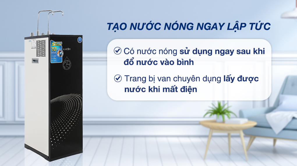Máy lọc nước RO nóng nguội lạnh Karofi KAD-X60 Máy lọc nước RO nóng nguội lạnh Karofi KAD-X60