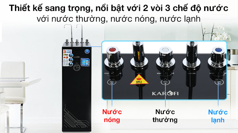 Máy lọc nước RO nóng nguội lạnh Karofi KAD-D66 11 lõi