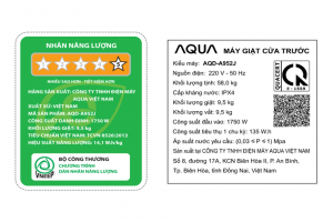 May Giat Aqua Inverter 9.5 Kg AQD A952J BK
