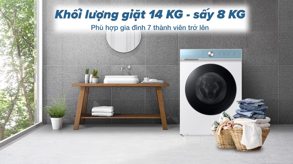 Máy giặt sấy Samsung Inverter 14 kg WD14BB944DGMSV Máy giặt sấy Samsung Inverter 14 kg WD14BB944DGMSV