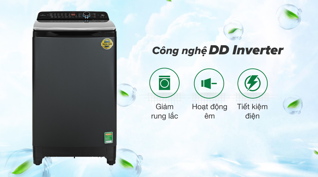 Máy giặt Aqua Inverter 12 kg AQW-DR120HT BK Máy giặt Aqua Inverter 12 kg AQW-DR120HT BK