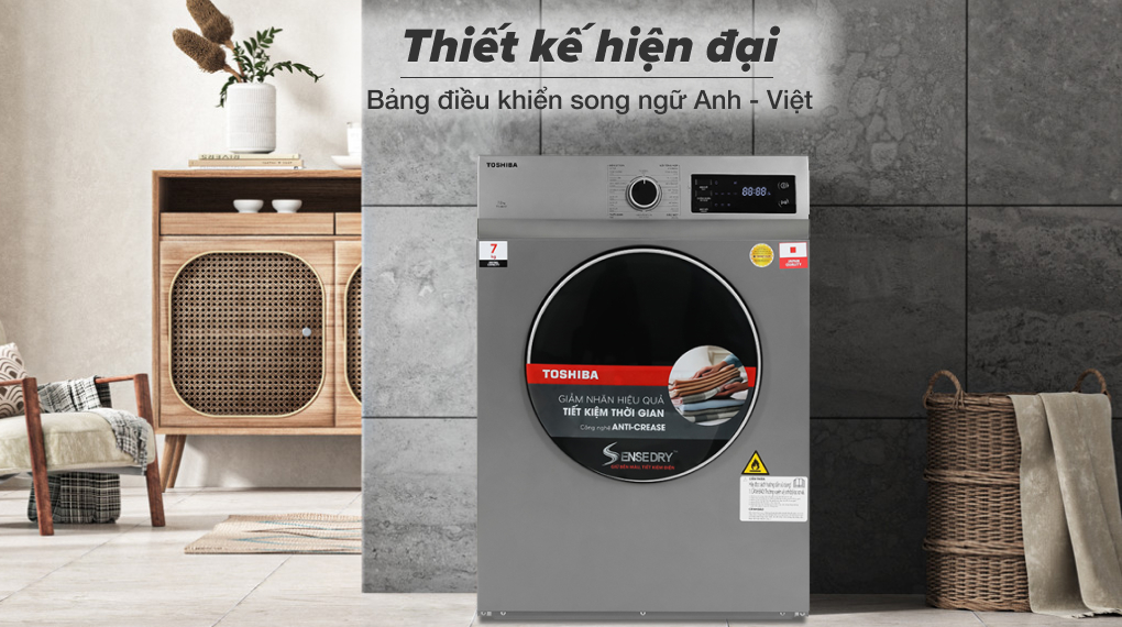 Máy sấy thông hơi 7 kg Toshiba TD-H80SEV(SK)