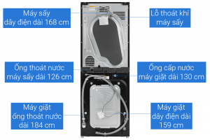 Thap Giat Say Lg Washtower Inverter Giat 14 Kg Say 10 Kg Wt1410nhe