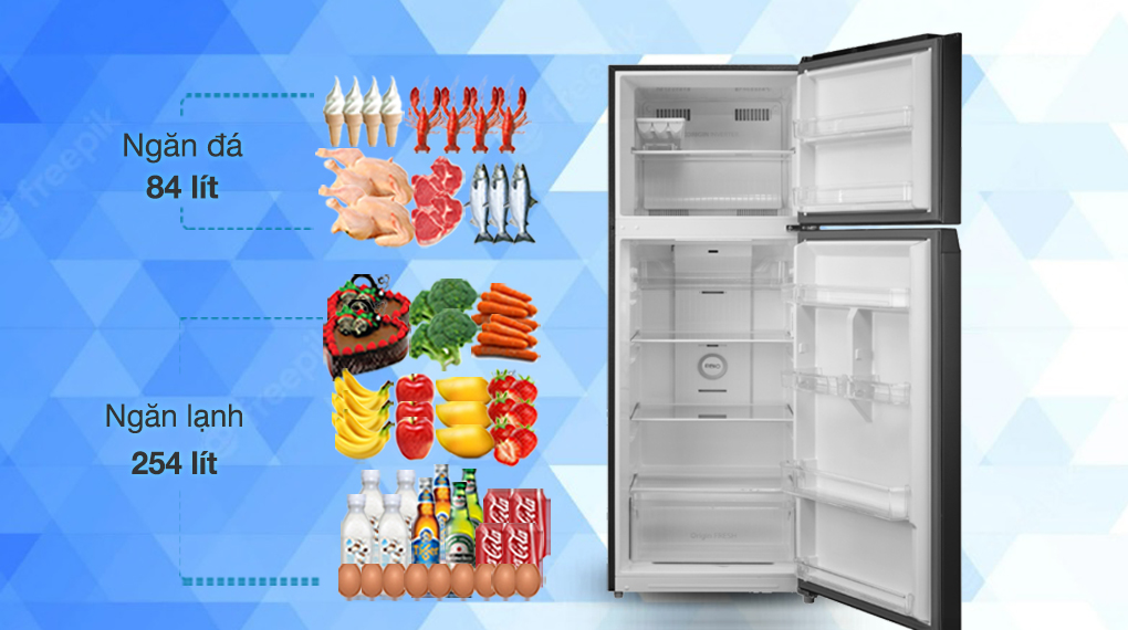 Tủ lạnh Toshiba Inverter 338 lít GR-RT468WE-PMV(58)-MM