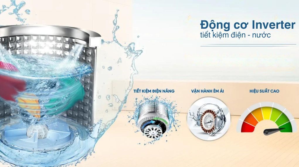 Máy giặt Aqua Inverter 12 kg AW12-BP4959U1K(B) - công nghệ Inverter Máy giặt Aqua Inverter 12 kg AW12-BP4959U1K(B) - công nghệ Inverter