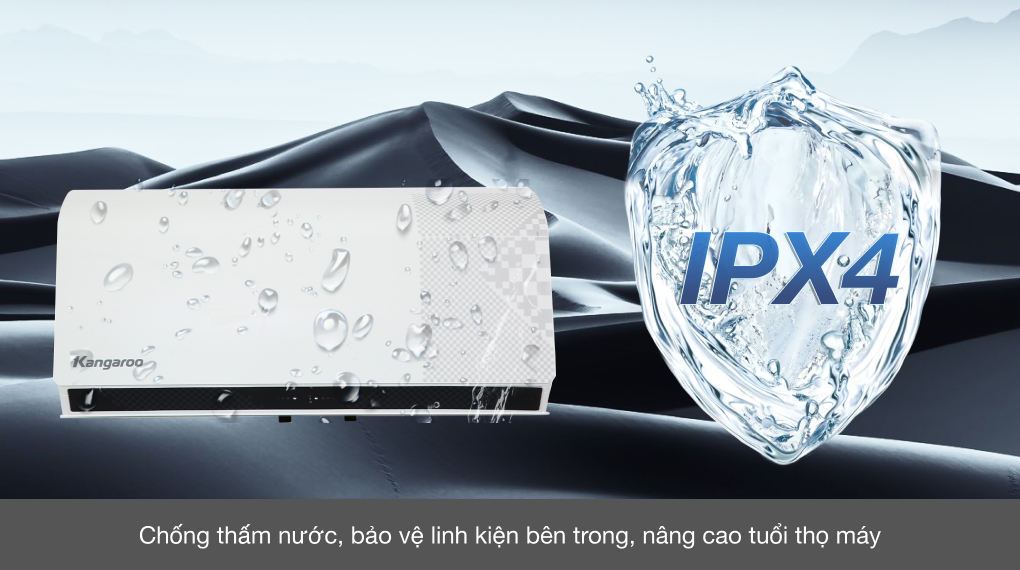 Máy nước nóng gián tiếp Kangaroo 22 lít 2500W KG79A2 - Chuẩn chống thấm nước IPX4