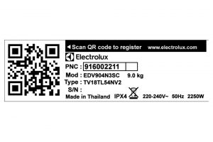 Máy sấy thông hơi Electrolux 9 kg EDV904N3SC