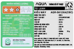 Tủ lạnh Aqua Inverter 550 lít Side By Side AQR-S612XA(CBC)