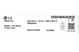 Máy rửa chén độc lập LG LDT14BGA3