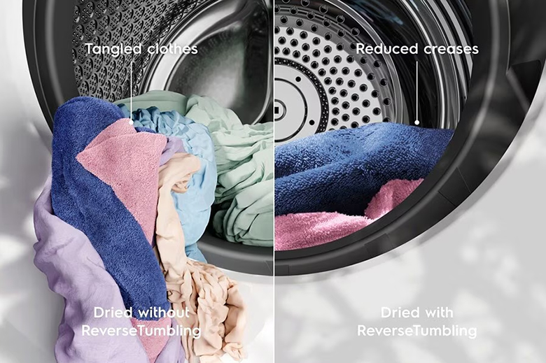 Máy sấy thông hơi ELECTROLUX 9 kg EDV904H3WC - Công nghệ sấy đảo chiều ReverseTumbling