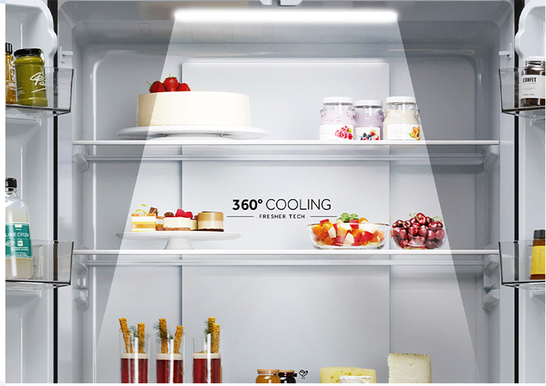 Tủ lạnh Aqua AQR-M560XA(GL) thiết kế nội thất