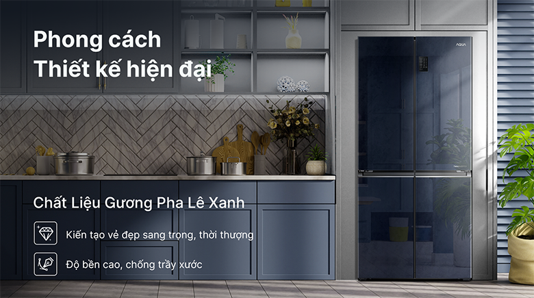 Tủ lạnh Aqua Inverter 469 lít AQR-M560XA(GL)