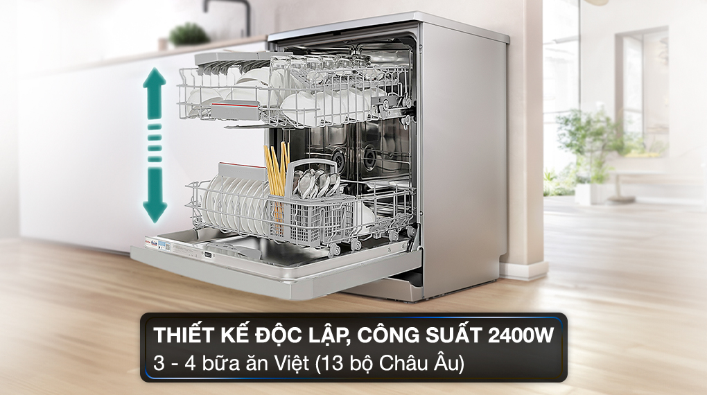 Máy rửa chén độc lập Bosch SMS4EKI06E - Công suất - Độ ồn
