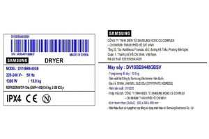 Máy sấy bơm nhiệt Samsung 10 Kg DV10BB9440GBSV