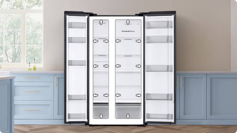  Tủ lạnh Samsung Inverter 634 lít Side By Side RS80F65J2BSV - Viền siêu mỏng SpaceMax™