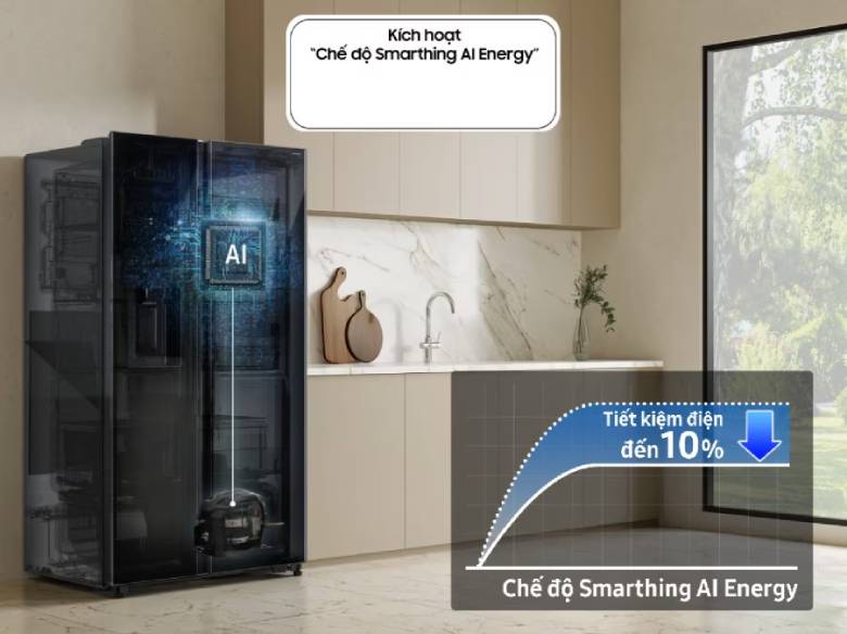  Tủ lạnh Samsung Inverter 655 lít Side By Side RS70F65Q3FSV - Kết nối thông minh SmartThings