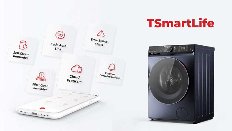 Máy giặt Toshiba Inverter 9.5kg TW-T23BU105UWV(MG) - Điều khiển từ xa qua ứng dụng TSmartLife