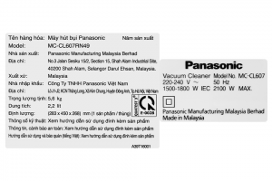 Máy hút bụi dạng hộp Panasonic MC-CL607RN49