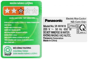 Nồi cơm nắp gài Panasonic 1.8 lít SR-MVN18FRAX