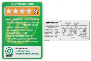 Máy giặt Sharp Inverter 11 kg ES-FM110CB-SB
