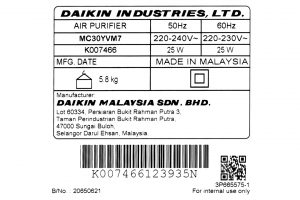 Máy lọc không khí Daikin MC30YVM7 25W