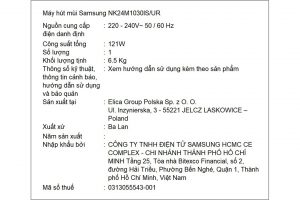 Máy hút mùi âm tủ Samsung NK24M1030IS