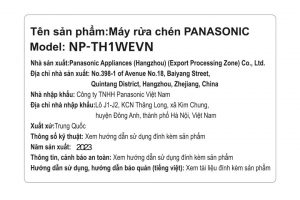 Máy rửa chén mini Panasonic NP-TH1WEVN