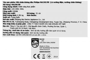 Nồi chiên không dầu Philips NA150/00 7.1 lít