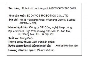 Robot hút bụi lau nhà Ecovacs Deebot T80 OMNI - Trắng