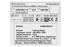 Máy hút mùi áp tường Bosch DWB67BK61T