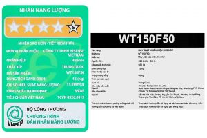 Máy giặt Hisense Inverter 15 kg WT150F50