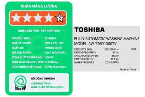 Máy giặt Toshiba Inverter 12 kg AW-T26D1300TV (MG)