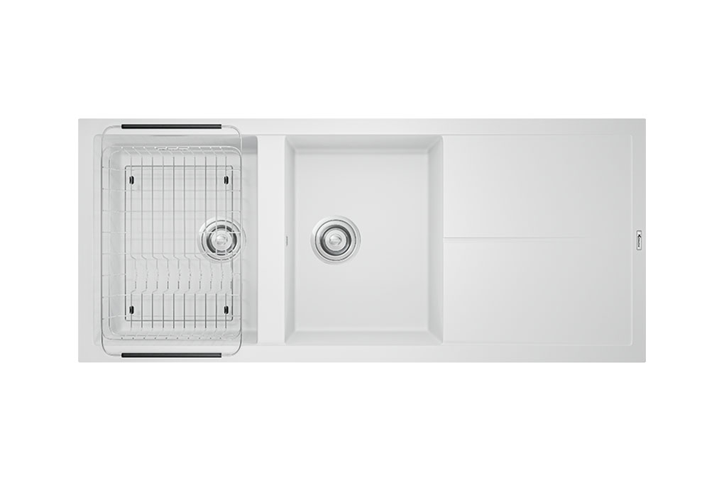 Chậu rửa bát Konox Granite Sink Livello Smart 1160 White Silver