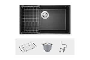 Chậu rửa bát Konox Granite Sink Naros 760S Black