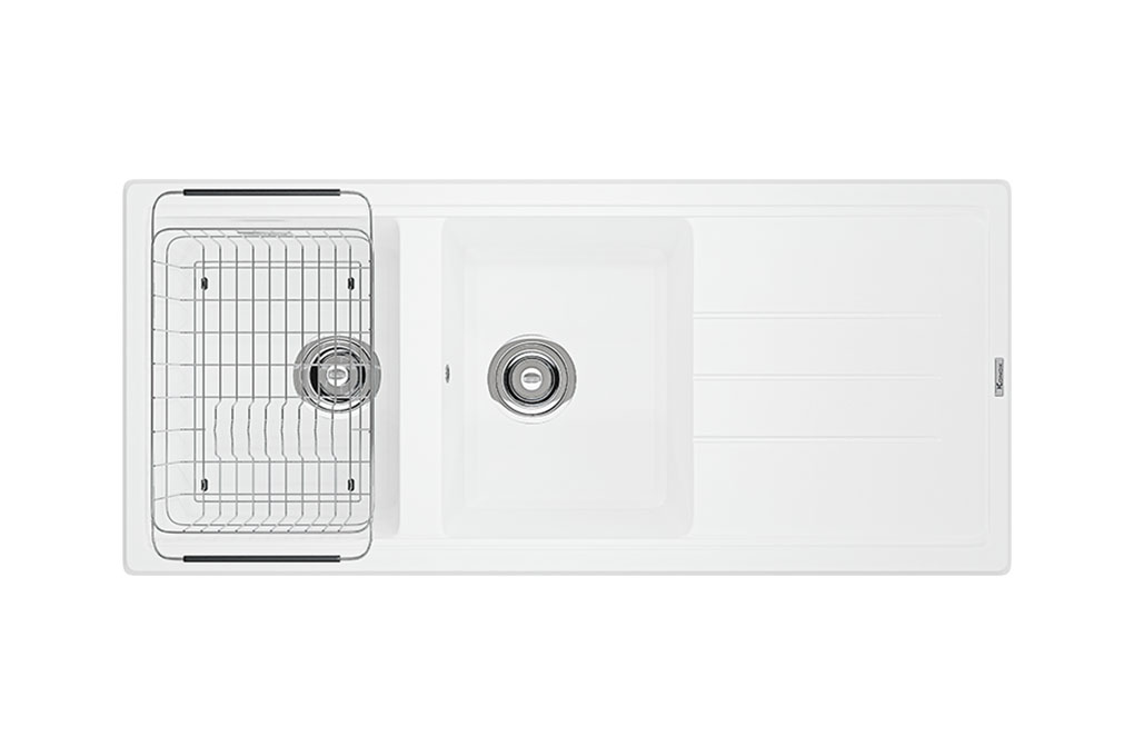Chậu rửa bát Konox Granite Sink Phoenix 1160 White Silver