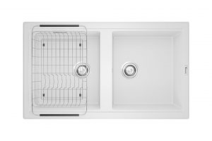 Chậu rửa bát Konox Granite Sink Phoenix Smart 860 White Silver