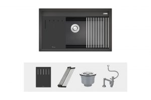 Chậu rửa bát Konox Granite Sink Terra 860S Black