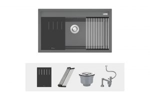 Chậu rửa bát Konox Granite Sink Terra 860S Grey
