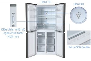 Tủ lạnh Sharp Inverter Multi Door 421 lít SJ-FXP510V-MG